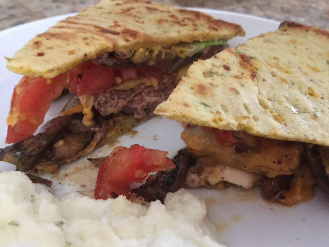 Mushroom Beef Burgers w/ Cauliflower or Broccoli Crusts (GF, Keto, Low Carb)
