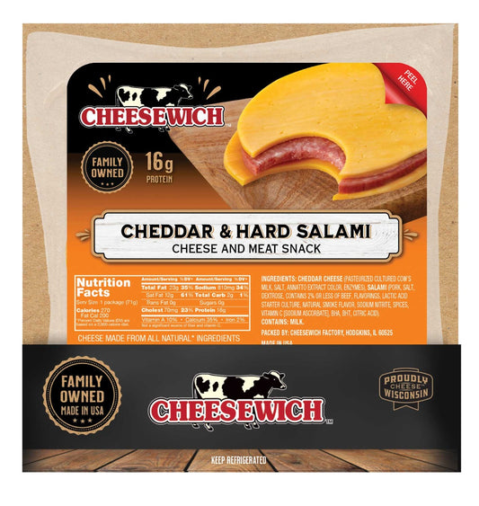 Cheesewich Cheddar and Salami, 2.5 oz - 96/ Case