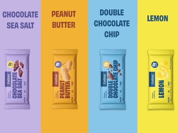 JustNosh Best Sellers Sampler Pack Collagen Protein Bars - 15g Protein • 10g Collagen • Gluten-Free • Dairy-Free • Low FODMAP • Seed Oil Free - 12-Pack