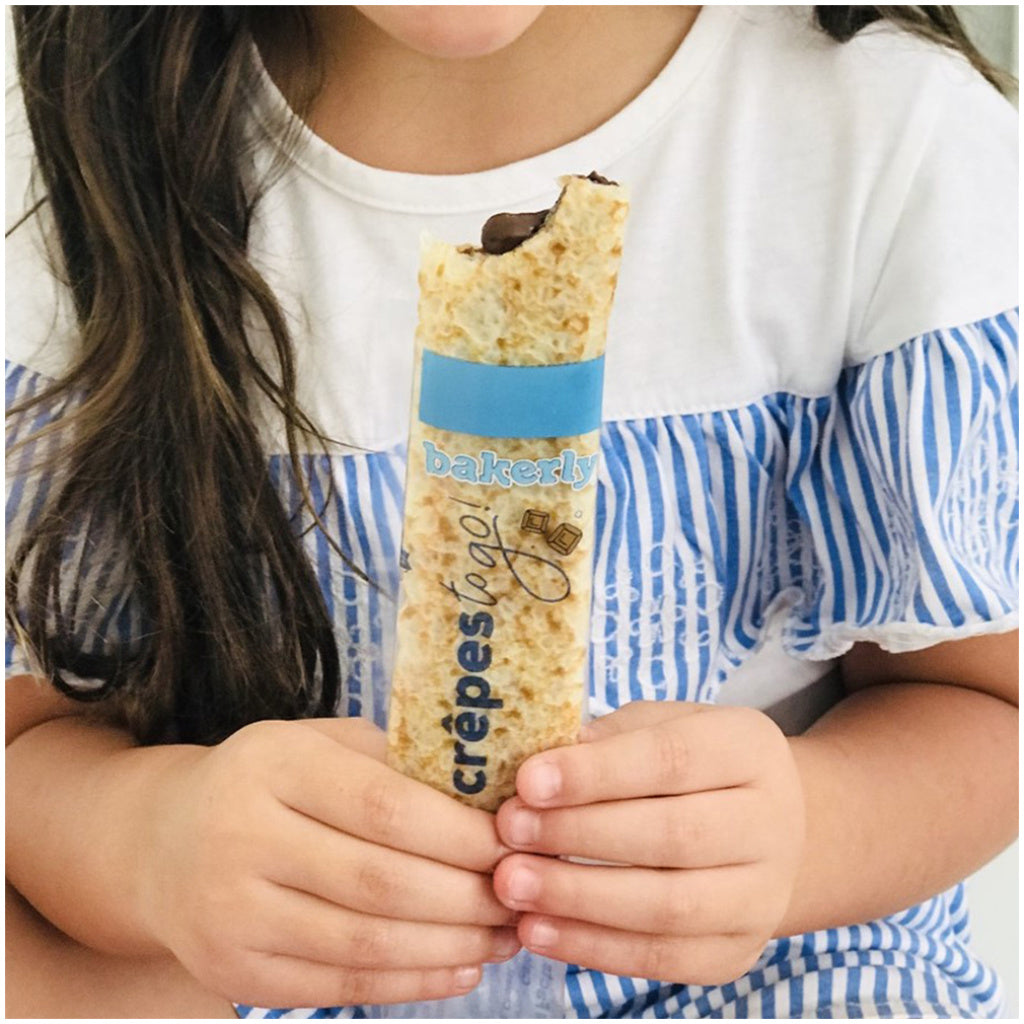 bakerly Chocolate Hazelnut Filled Crepes to go! Non GMO - Pack of 4