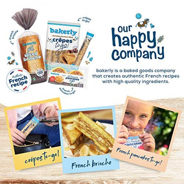 bakerly Strawberry Filled Crepes to go! Non GMO - Pack of 4