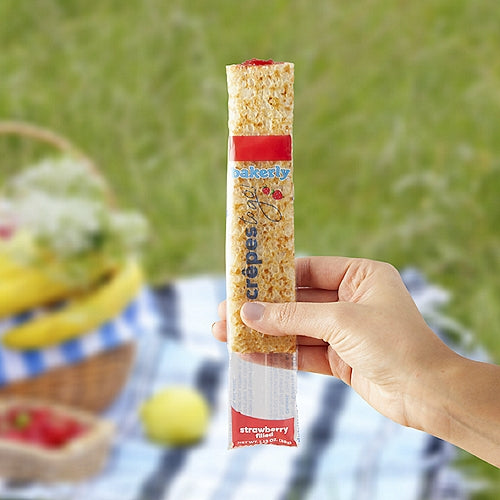 bakerly Strawberry Filled Crepes to go! Non GMO - Pack of 4