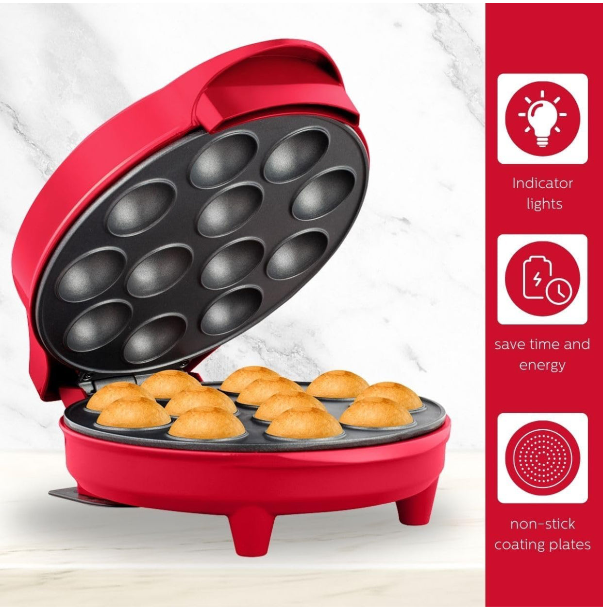 Pancake Puff  Maker - Mini Cake Balls/ Pops - multiple color options