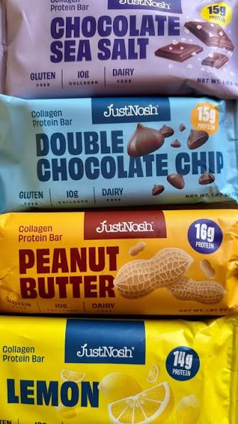 JustNosh Best Sellers Sampler Pack Collagen Protein Bars - 15g Protein • 10g Collagen • Gluten-Free • Dairy-Free • Low FODMAP • Seed Oil Free - 12-Pack