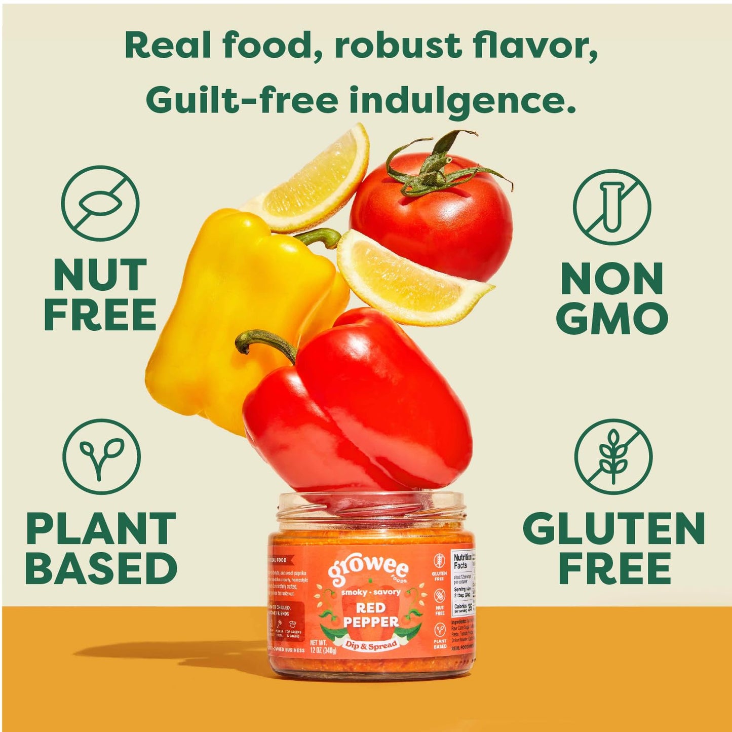 Growee Foods Vegan Trio - Spiced Mango Spread, Three Pepper Spread & Curry Zucchini Sandwich Spread - Creamy Vegan Spread, Gluten-Free, Plant-Based, Non-GMO