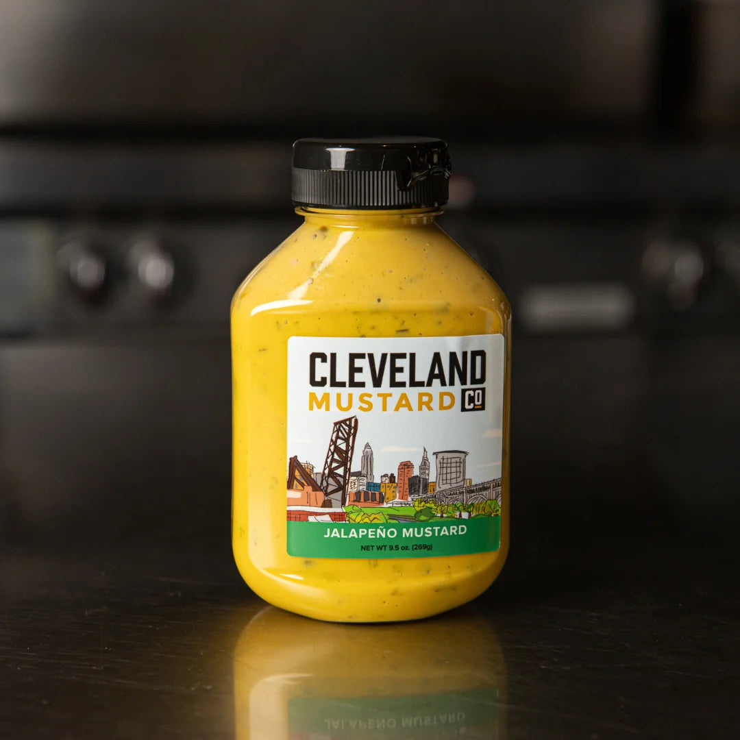 Cleveland Mustard Variety Pack – 1 Bottle Each – Yellow, Brown, Jalapeño – Pack of 3