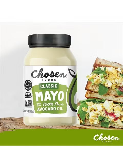 Chosen Foods Traditional Low Carb Keto Mayo 12 oz, Non-GMO, Gluten Free, Dairy  - 3 Pack