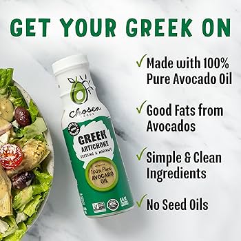 Chosen Foods Greek Artichoke Dressing and Marinade 8 oz with Recipe e-Book Bundle