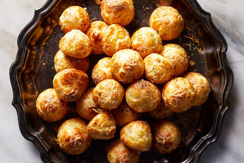 Authentic Cacio e Pepe Gougères French Cheese Puffs, Gluten Free - includes 36