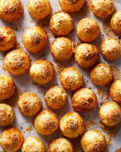 Authentic Cacio e Pepe Gougères French Cheese Puffs, Gluten Free - includes 36
