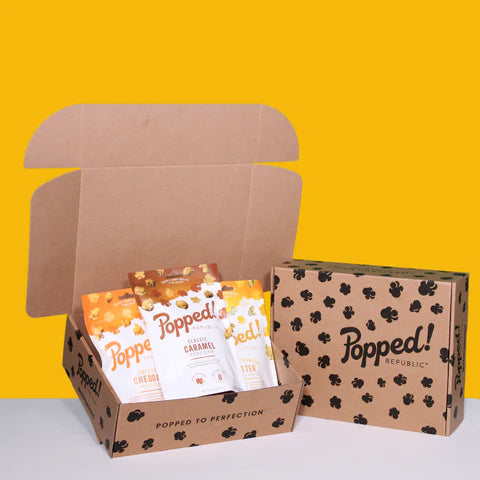 Gourmet Popcorn Gift Box -  Choose Flavors- Gluten Free, Non-GMO - Pack of 3