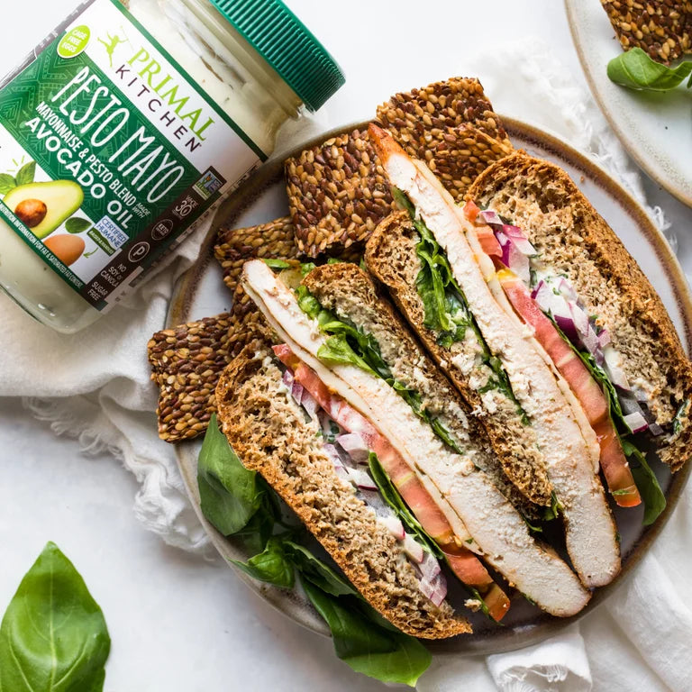 Primal Kitchen Mayo made with Avocado Oil and Cage-Free Eggs Variety Pack, Original & Pesto, 12 oz, Pack of 2