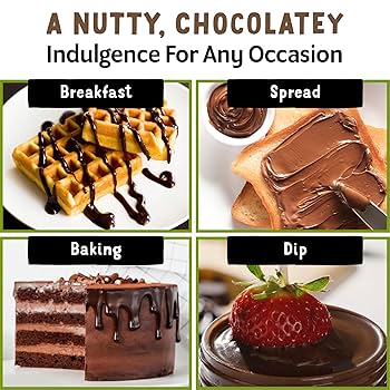 Chosen Foods Chocolate Hazelnut Spread - Made with 100% Pure Avocado Oil, Simple Ingredients, 40% Less Sugar, Vegan, Free of Palm Oil,12 oz - Pack of 2