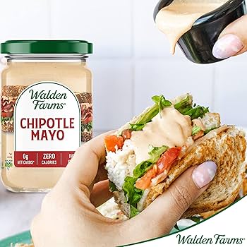 Walden Farms Chipotle Mayo – Zero Calorie, Sugar Free, Keto & Fat Free Spicy Vegan Mayonnaise Alternative for Sandwiches, Wraps & Dips, 12 oz Jars - Pack of 2