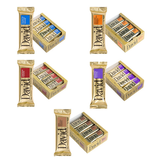 David Protein Bar, David Favorites 28g of Protein | 150 Calories | 0g of Sugar - High Protein, Low Carb, Gluten Free, Pack of 60