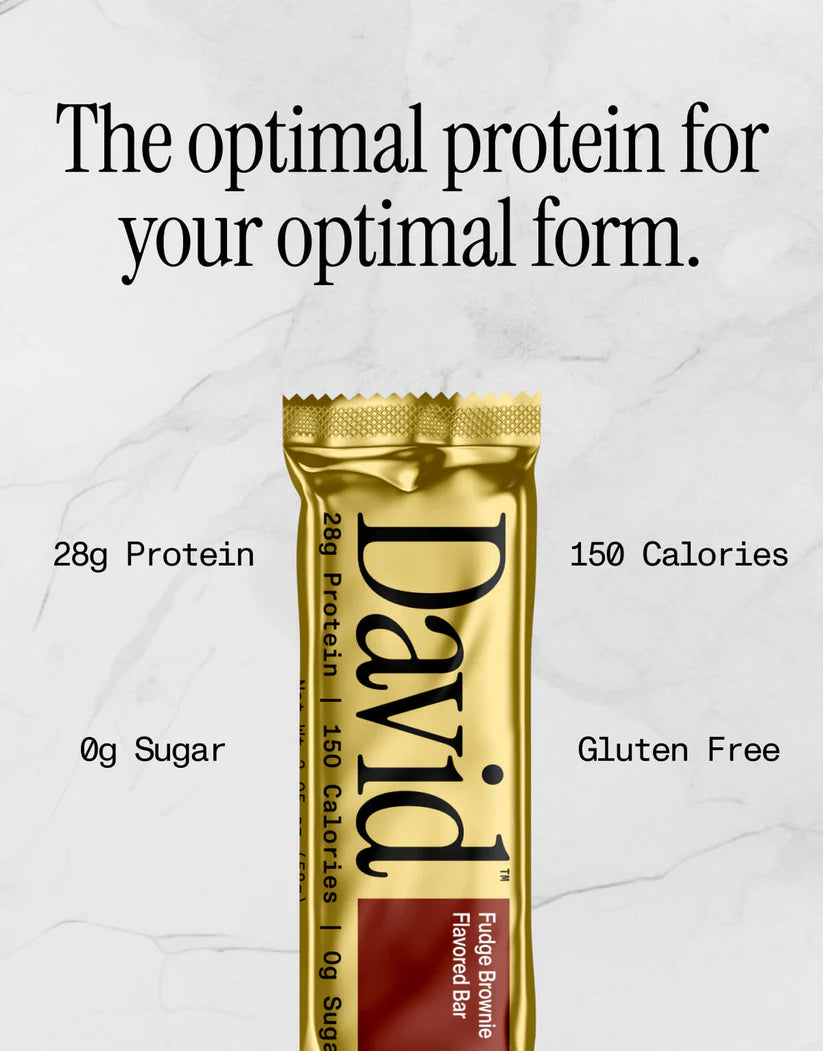 David Protein Bar, David Favorites 28g of Protein | 150 Calories | 0g of Sugar - High Protein, Low Carb, Gluten Free, Pack of 60