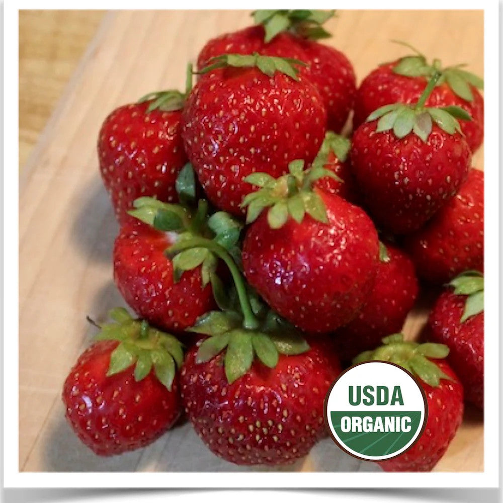 Fresh Frozen Organic Heirloom Strawberries - 15 lb