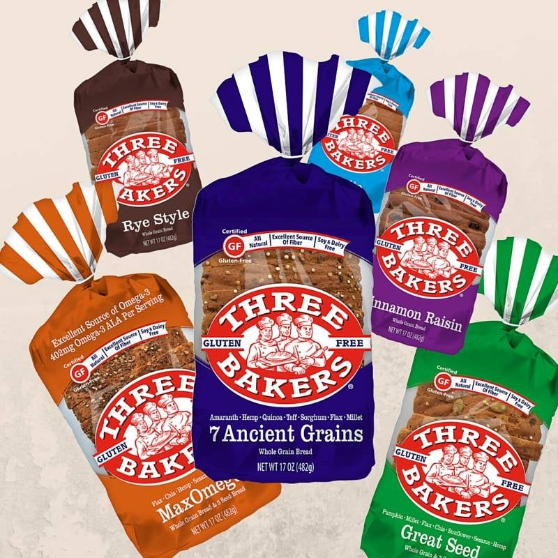 Three Bakers Max Omega Whole Grain & 5 Seed Bread - Pack of 2