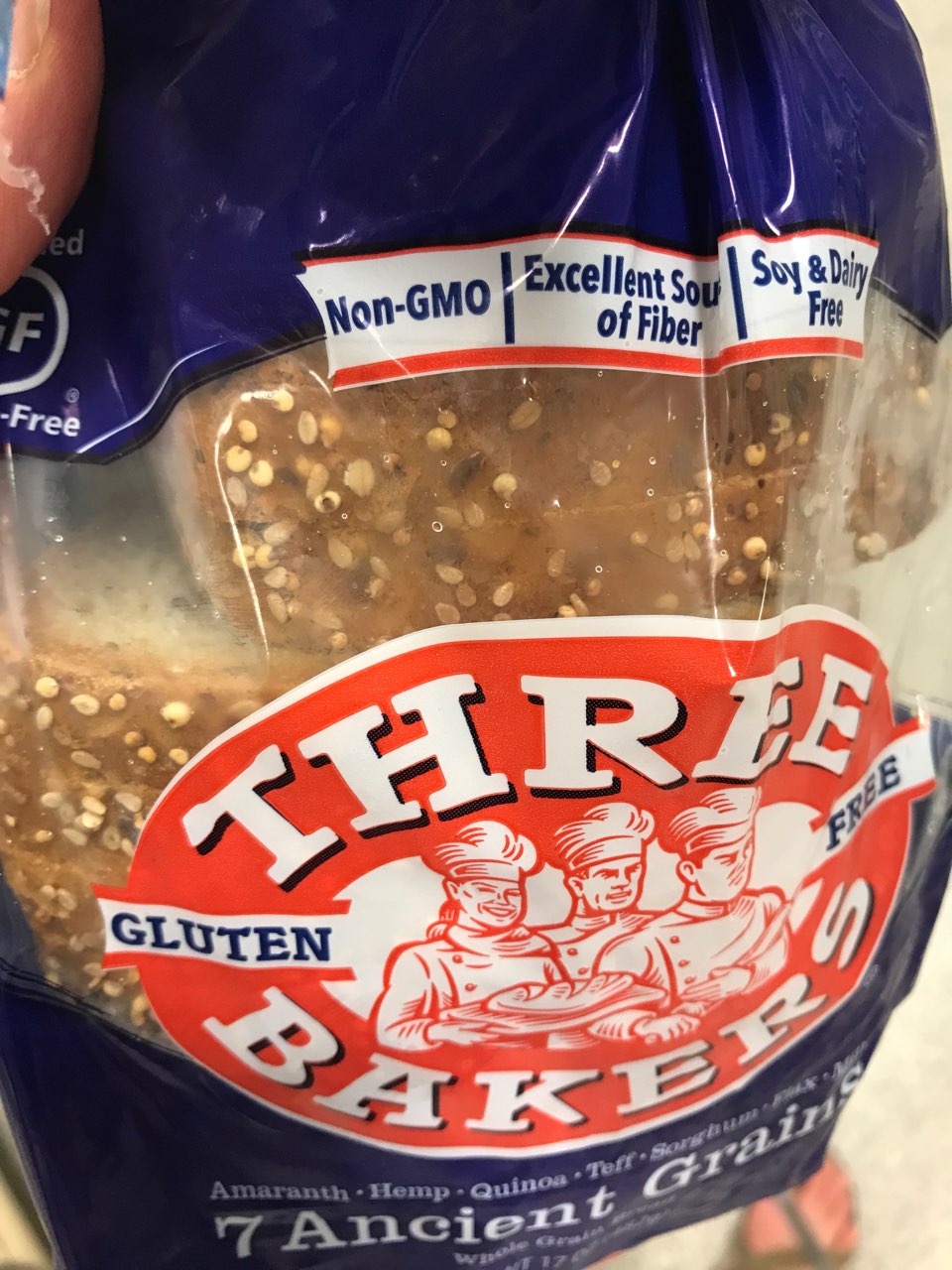 The Baker Bread, 7 Ancient Grain, Whole Grain Flax, 19 oz - Pack of 3