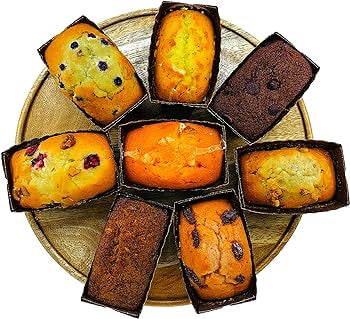 The Baking Institute's Gourmet Fresh Baked Breakfast Variety Bread Loafs - 4 oz each - 8 Pack