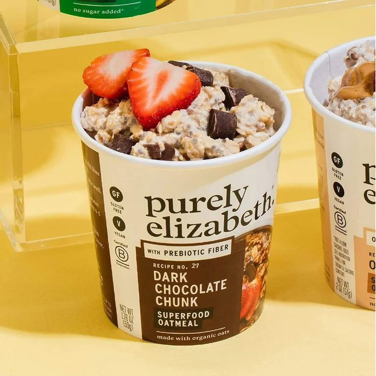 Purely Elizabeth Best Sellers Variety Pack Superfood Oatmeal Cups, Great for Overnight Oats, Gluten-Free, 2 oz - Pack of 12