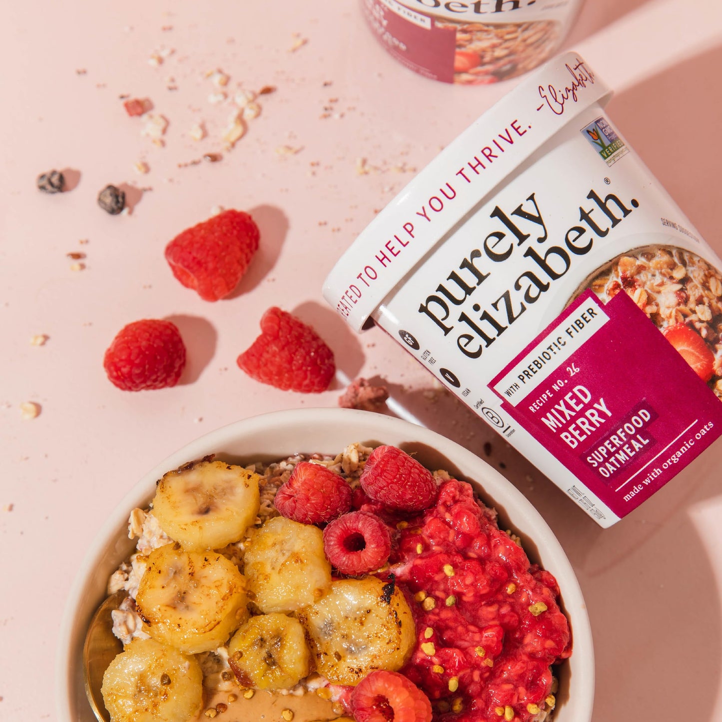 Purely Elizabeth Best Sellers Variety Pack Superfood Oatmeal Cups, Great for Overnight Oats, Gluten-Free, 2 oz - Pack of 12