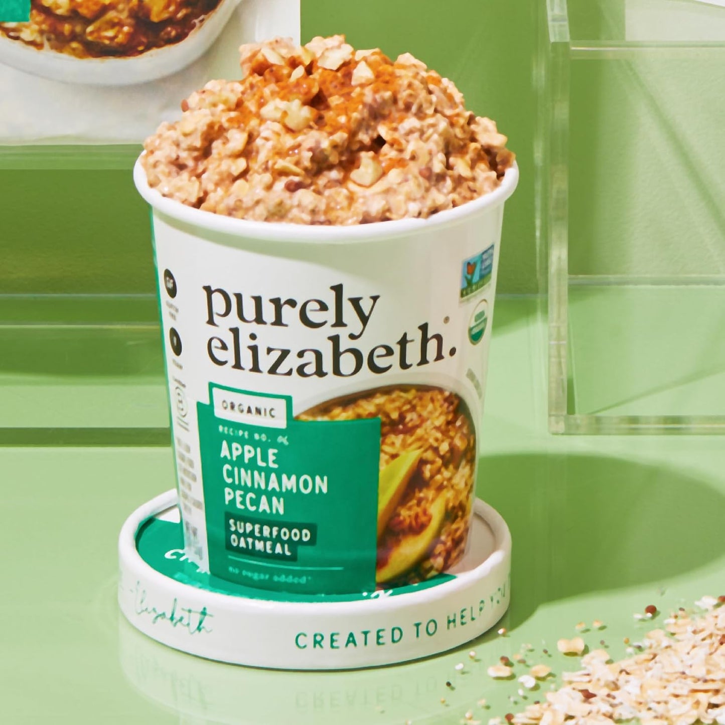 Purely Elizabeth Best Sellers Variety Pack Superfood Oatmeal Cups, Great for Overnight Oats, Gluten-Free, 2 oz - Pack of 12