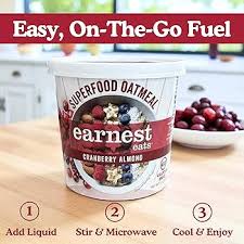Earnest Eats Superfood Oatmeal Cups – 7g Plant Protein, Gluten Free, Vegan - Variety Pack of 8