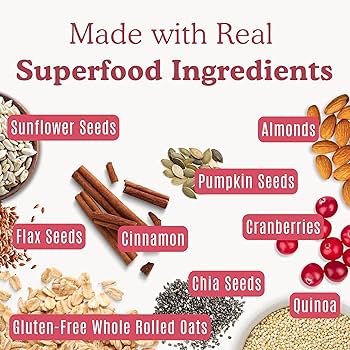 Earnest Eats Superfood Oatmeal Cups – 7g Plant Protein, Gluten Free, Vegan - Variety Pack of 8