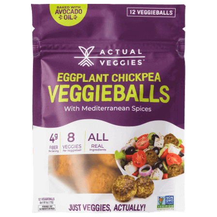 Actual Veggies Eggplant Chickpea Veggieballs - 10 lb