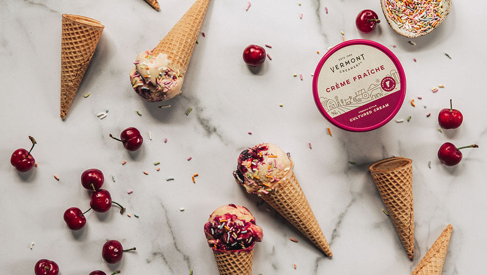 Cream Fresh, Creme Fraiche  - Vermont Creamery - 8 oz