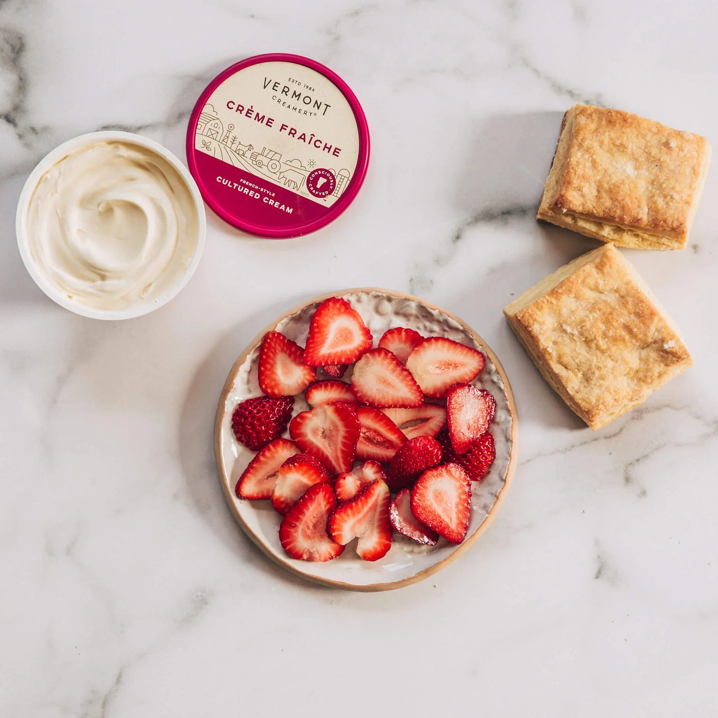 Cream Fresh, Creme Fraiche  - Vermont Creamery - 8 oz