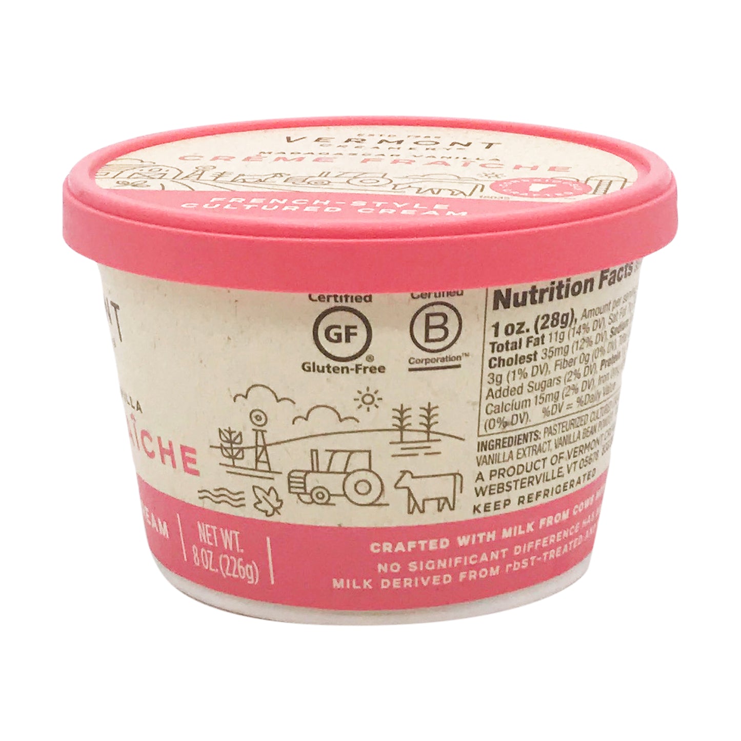 Cream Fresh, Creme Fraiche  - Vermont Creamery - 8 oz