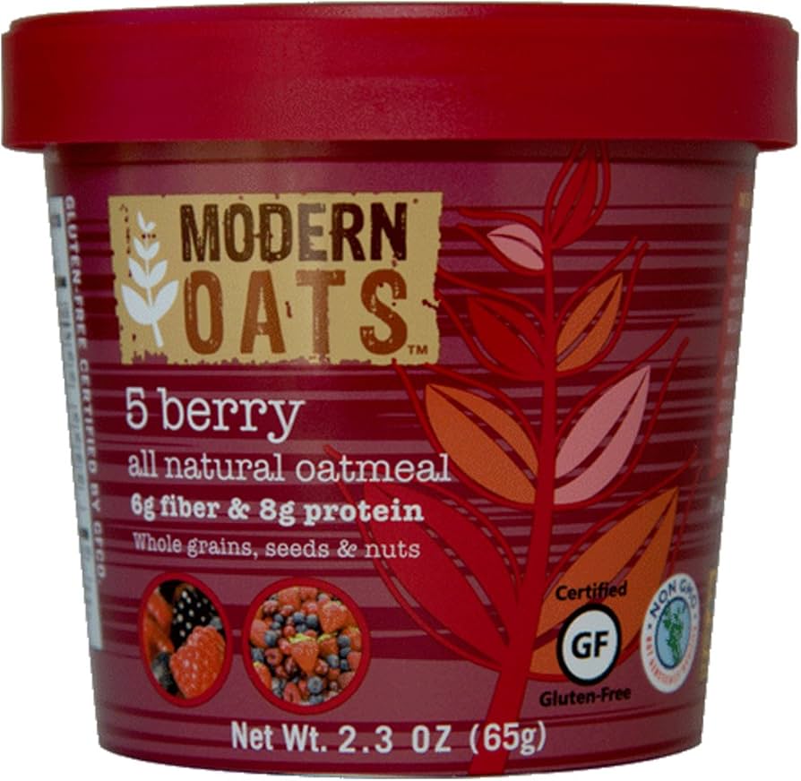 Modern Oats All Natural Oatmeal Cups, 5 Berry, 2.3 oz Cup - Pack of 6