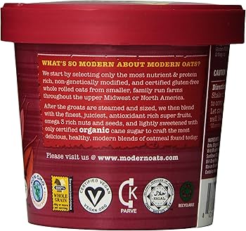 Modern Oats All Natural Oatmeal Cups, 5 Berry, 2.3 oz Cup - Pack of 6