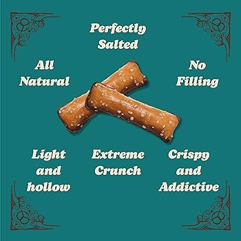 Unique Snacks  Organic Sprouted Pretzel Shells - Delicious Homestyle Baked Snack Bag, Vegan - Pack of 3