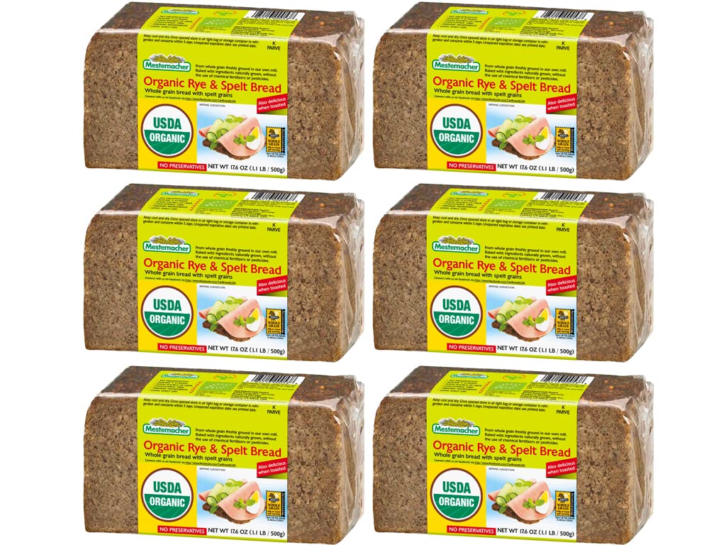 Mestemacher Organic Rye & Spelt Bread - 17.6 oz - Pack of 6