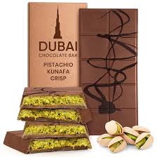 Dubai Chocolate Bar - Premium Chocolate Dubai Bar with Crunchy Pistachios in an Elegant Gift Box