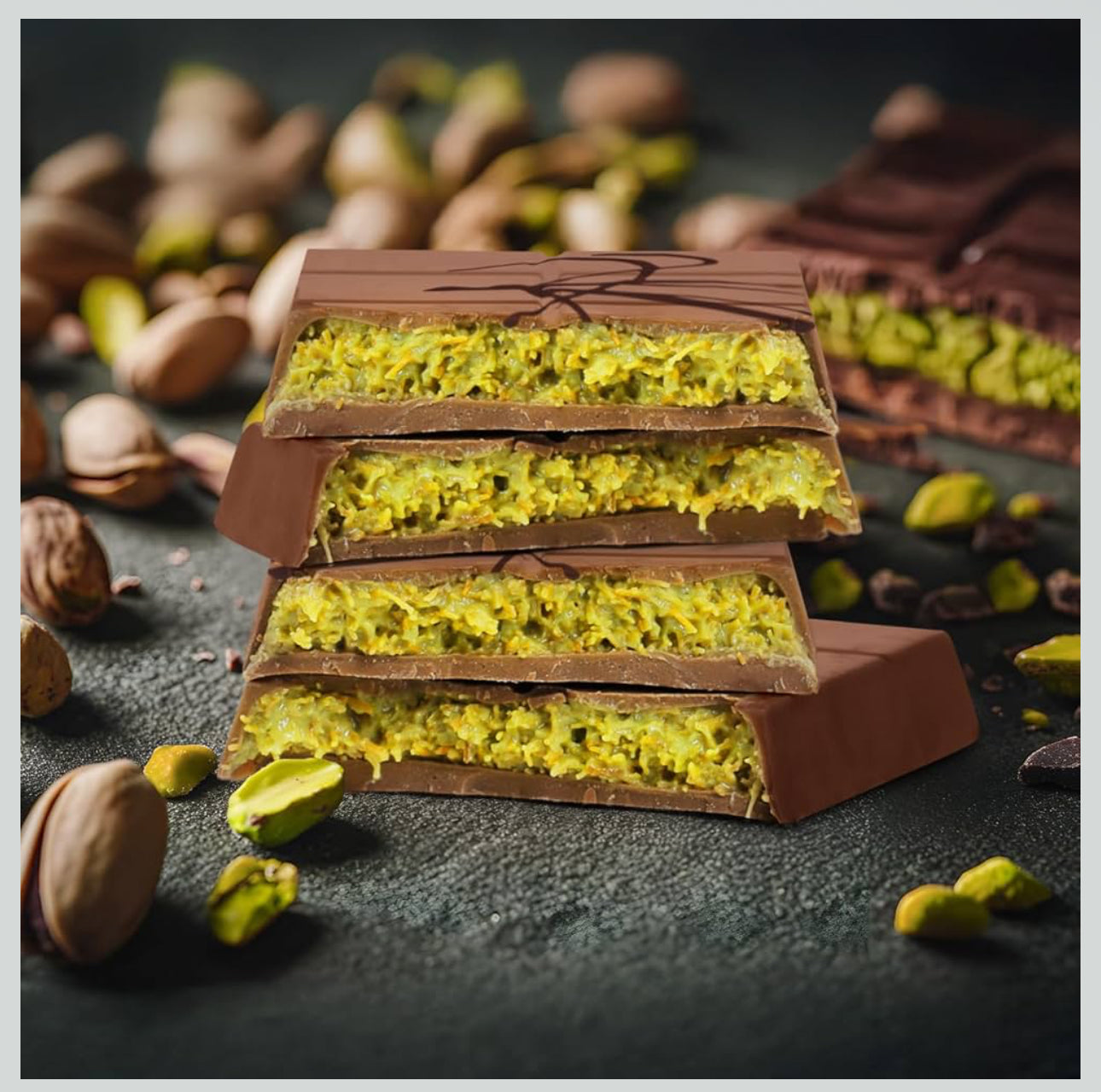 Dubai Chocolate Bar - Premium Chocolate Dubai Bar with Crunchy Pistachios in an Elegant Gift Box