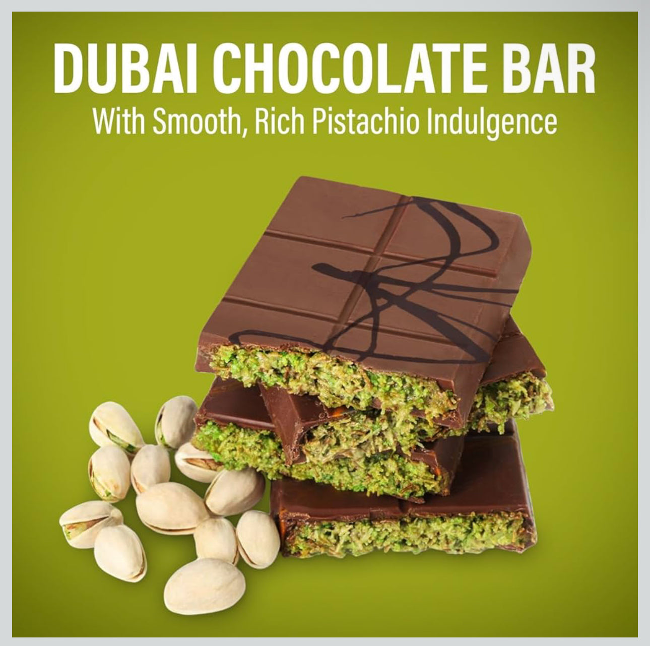 Dubai Chocolate Bar - Premium Chocolate Dubai Bar with Crunchy Pistachios in an Elegant Gift Box