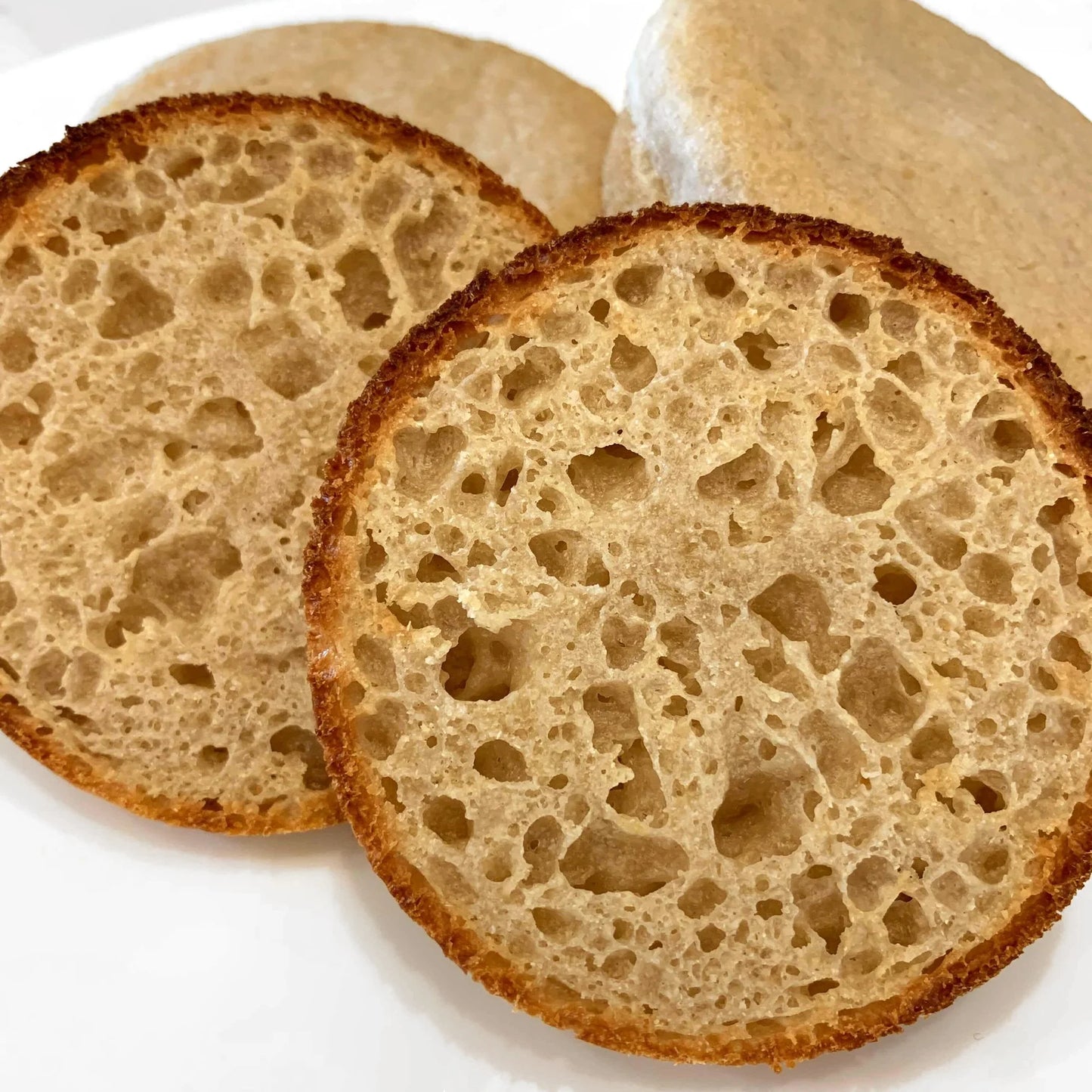 Bedrock Bakers Allergen Free English Muffins - Gluten-Free - 4 Count Bag Original -12 oz - Pack of 2