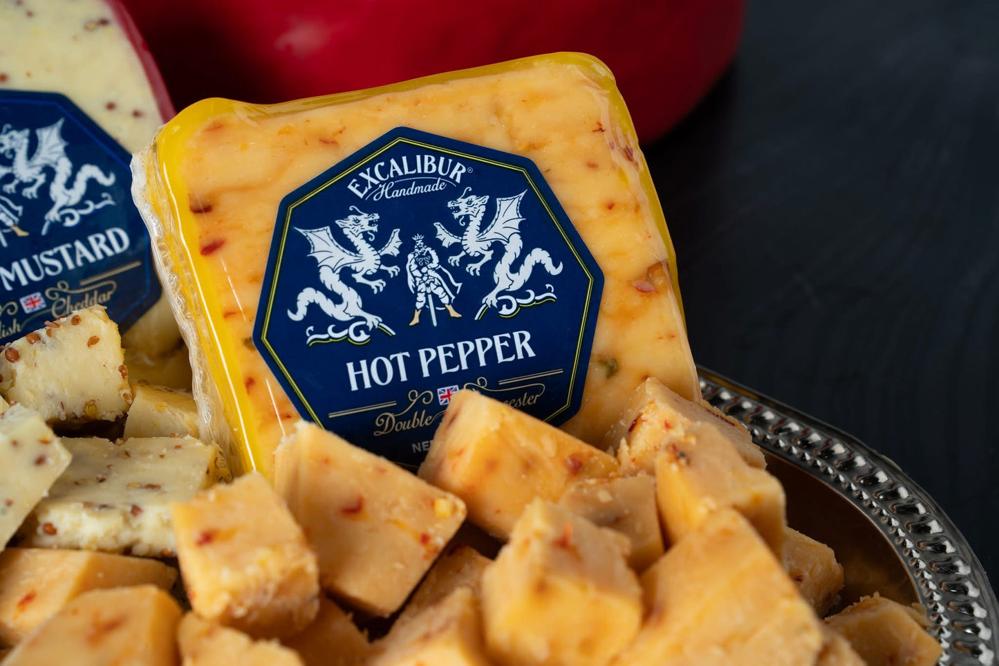 Excalibur Hot Pepper Double Gloucester Cheese, 7 oz