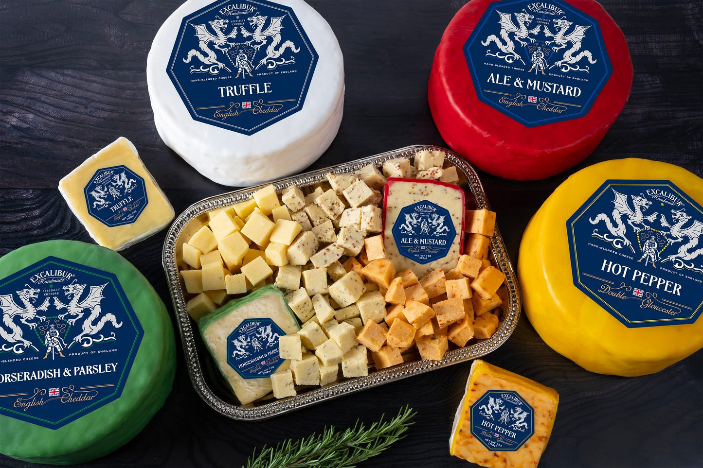 Excalibur Hot Pepper Double Gloucester Cheese, 7 oz