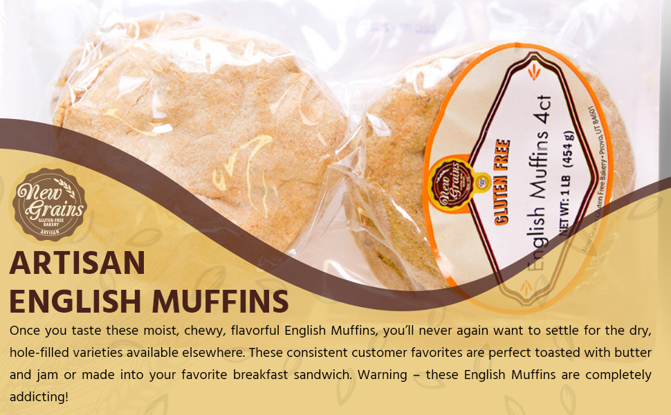 CASE OF GLUTEN FREE ENGLISH MUFFINS - Pack of 9