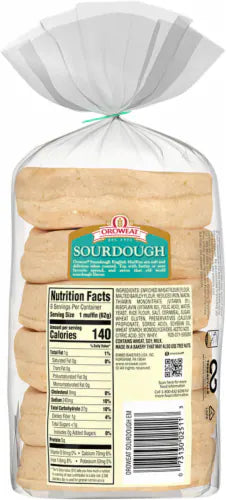 Orowheat Sourdough English Muffins - 6 count - Pack of 2