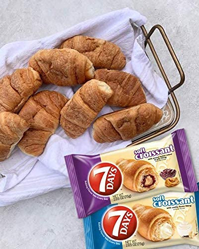 7Days Soft Croissant - Peanut Butter Jelly Filling - Non-GMO - Pack of 6