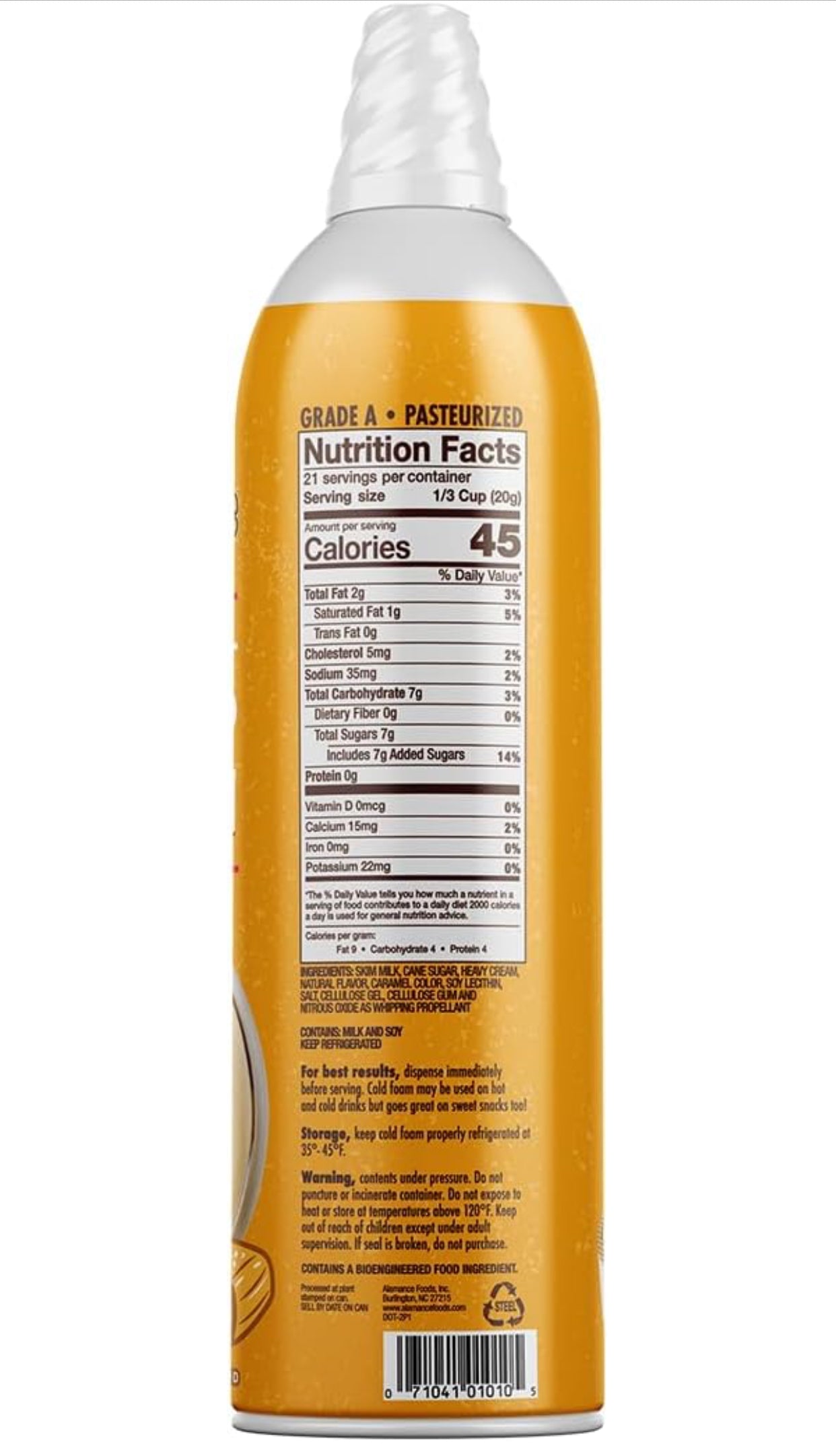 Coffee Toppers Cold Foam Salted Caramel -15 oz - Pack of 3 - Be Your Own Barista, Kosher