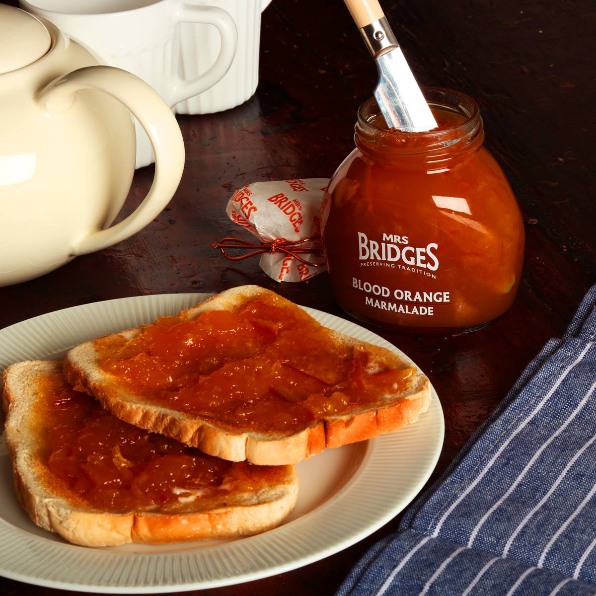 Mrs Bridges Blood Orange Marmalade, Made in Scotland, 12 oz Jar