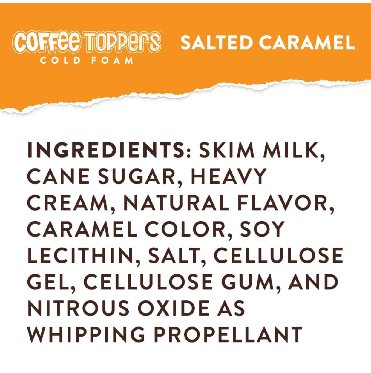 Coffee Toppers Cold Foam Salted Caramel -15 oz - Pack of 3 - Be Your Own Barista, Kosher