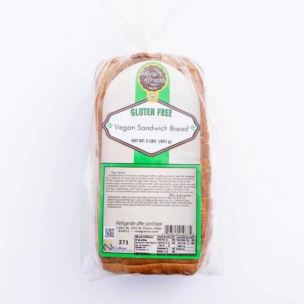 New Grains Artisan Vegan Sandwich Bread | Vegan, Gluten Free  Pack of 2